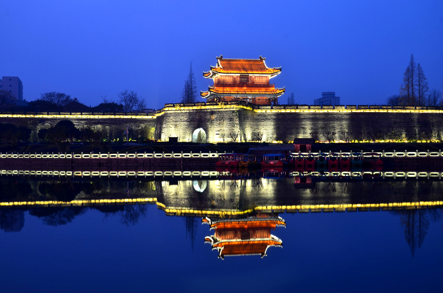 【古城夜色摄影图片】湖北荆州风光摄影_太平洋电脑网