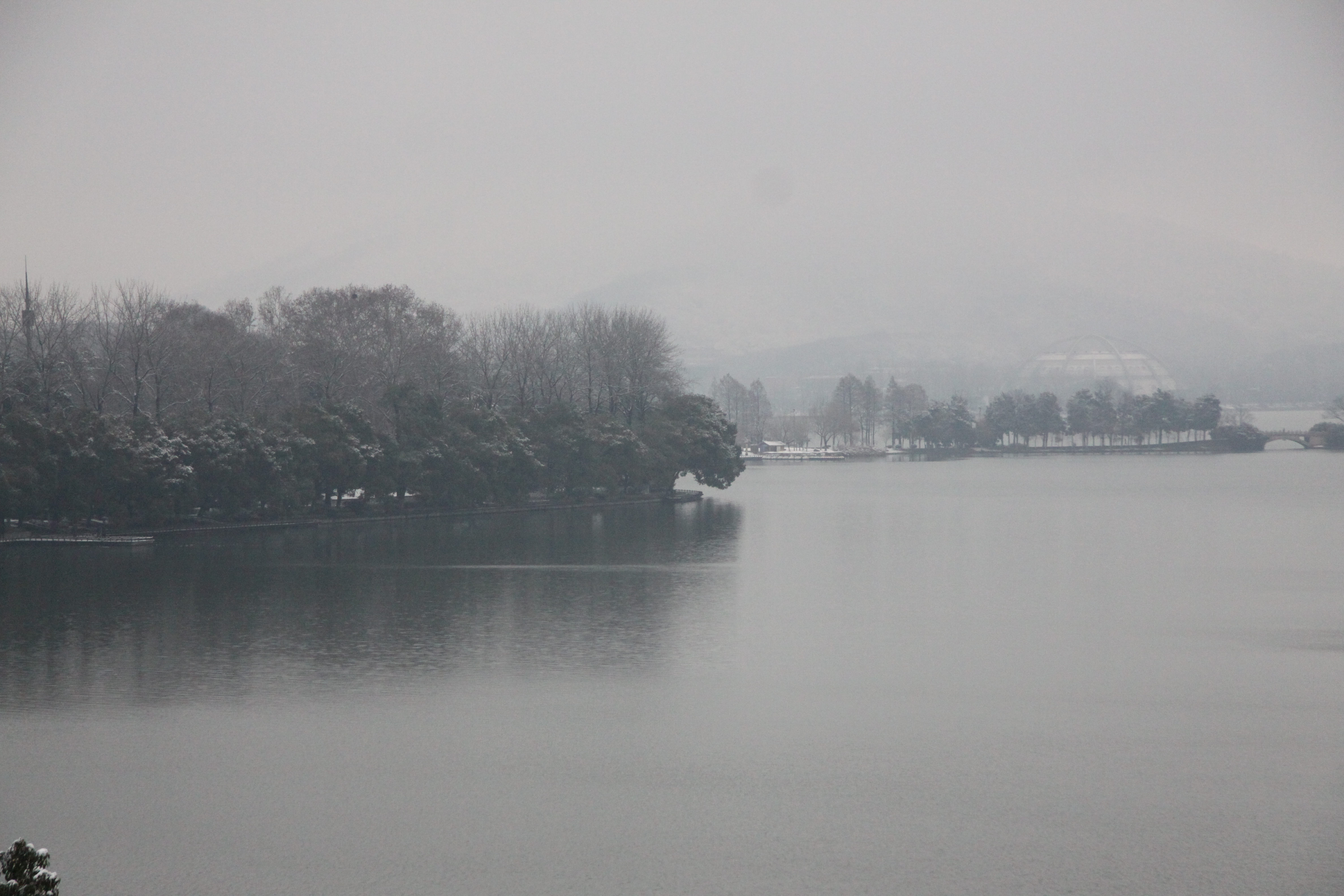 玄武湖公园雪景