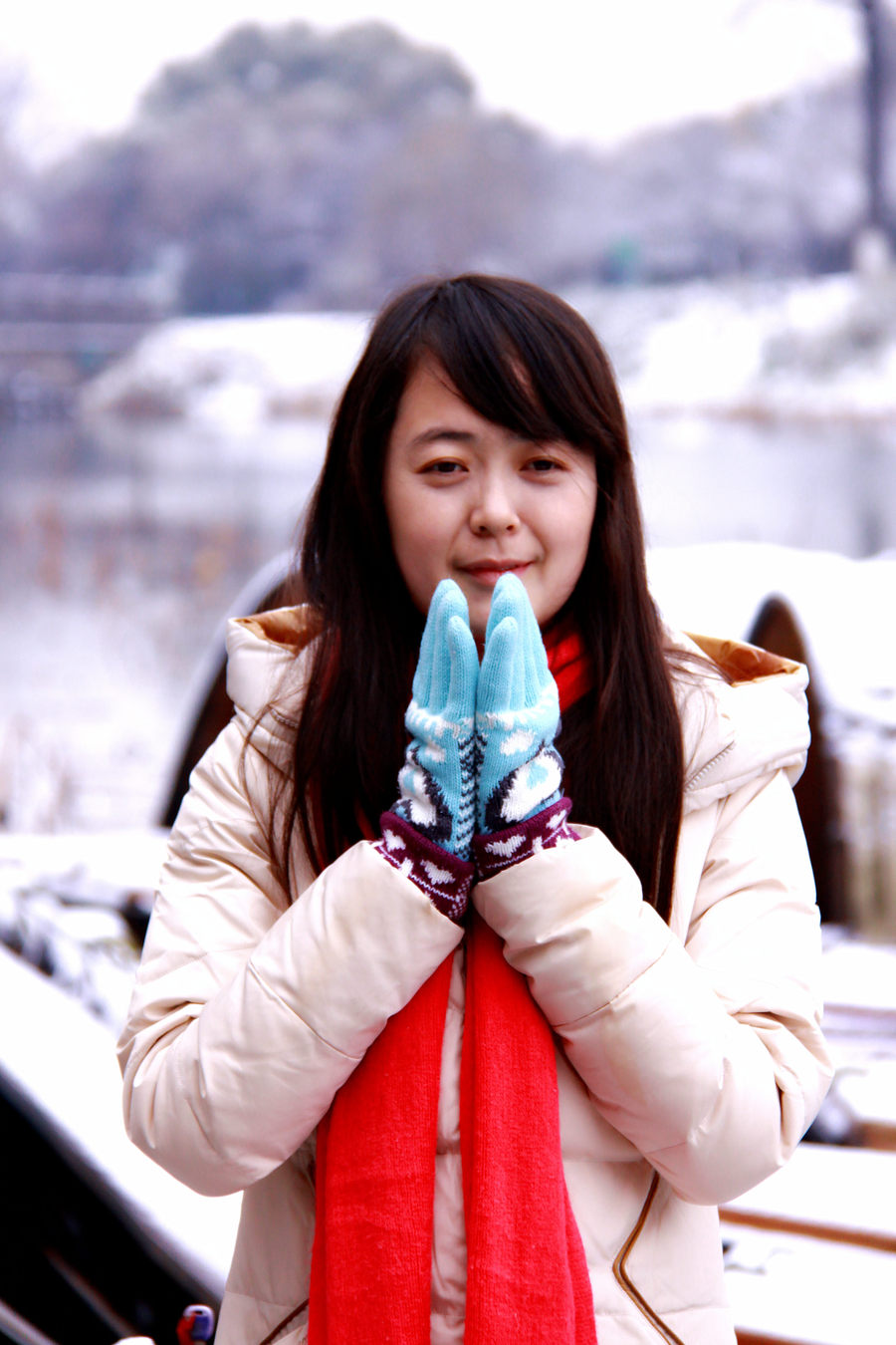 【玄武湖公园雪景摄影图片】人像摄影
