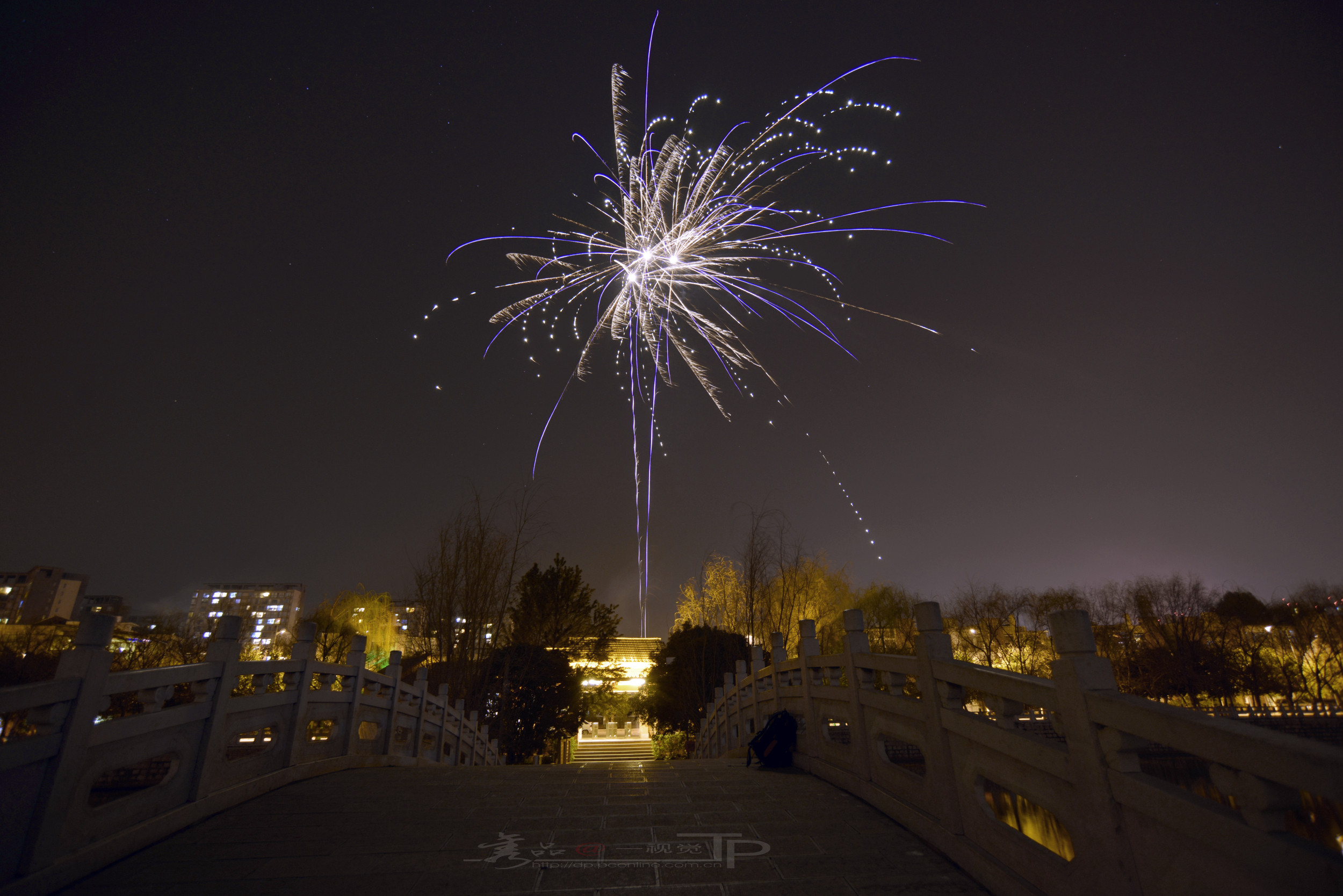 除夕夜烟花灿烂