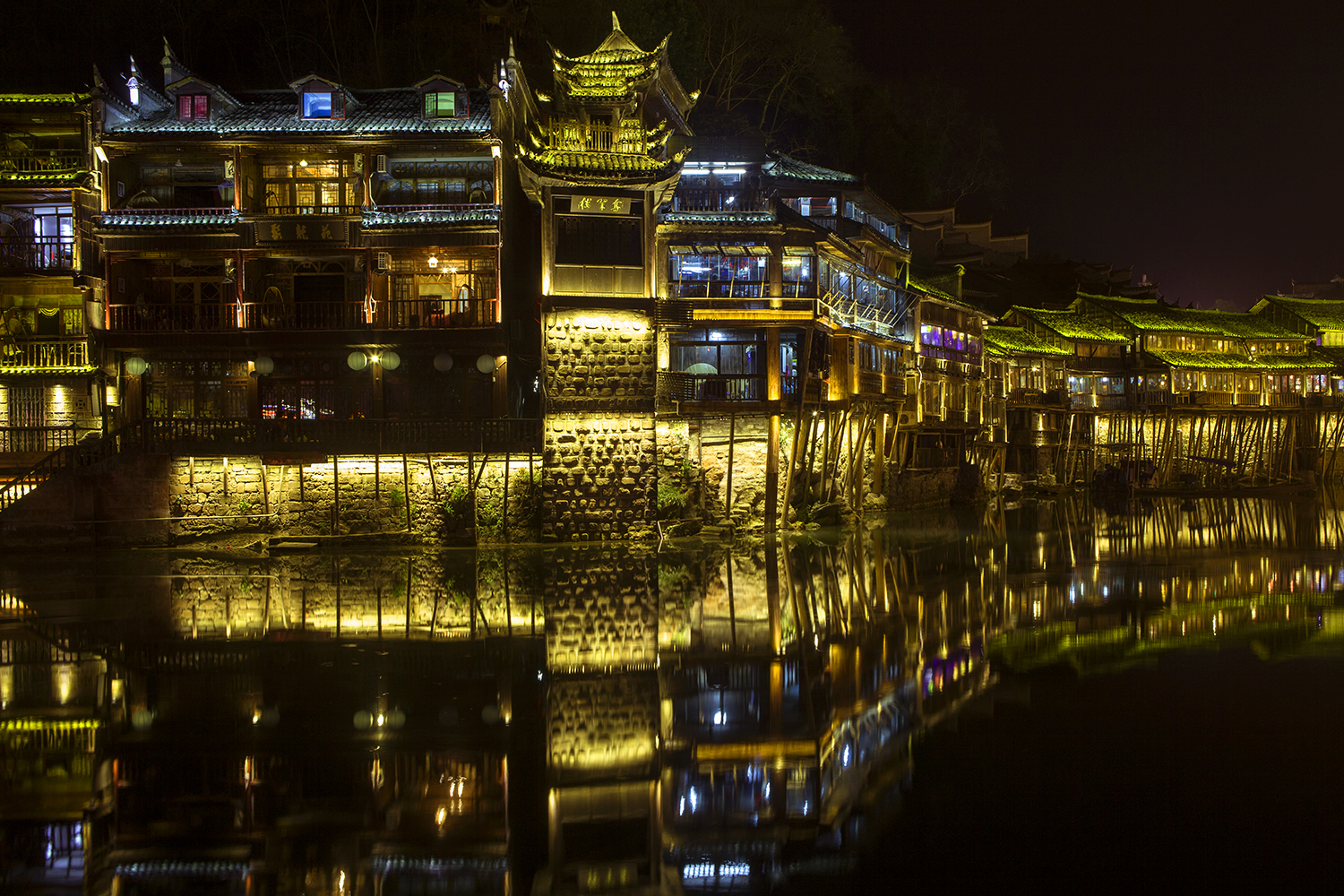 【【三月天】凤凰古城(夜景)摄影图片】湖南风光摄影