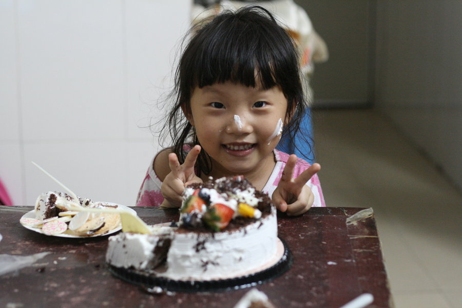 【At my daughter's fifth birthday摄影图片】She