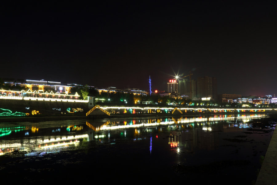 【小城夜景摄影图片】贵州惠水涟江桥生活摄影_太平洋电脑网摄影部落