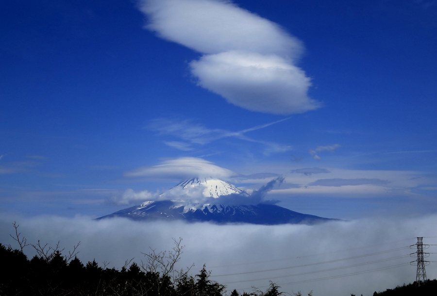 富士山的云彩