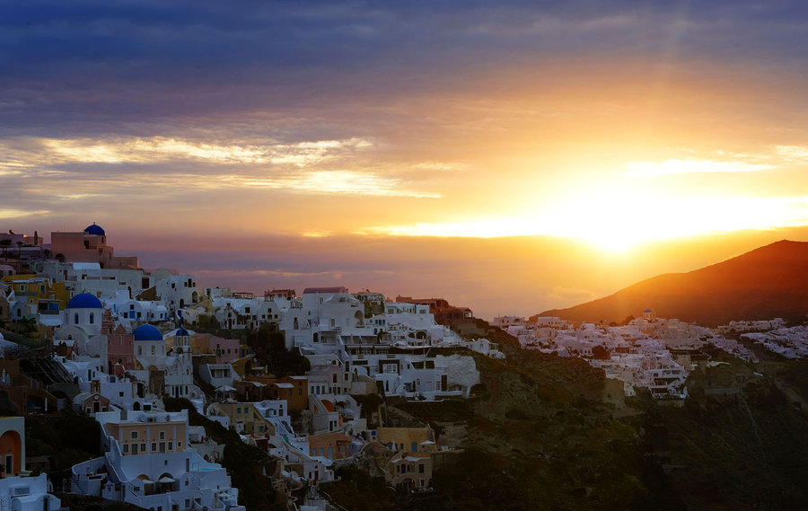 【爱琴海。圣托里尼摄影图片】希腊风光旅游摄