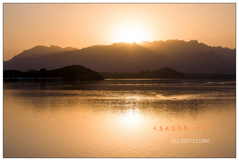 山光水色夕阳景色