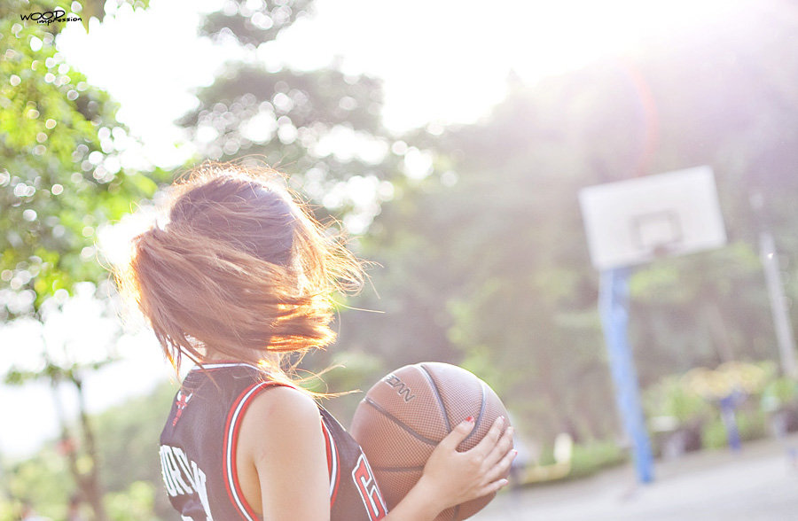 【阳光·篮球·女孩摄影图片】广州人像摄影