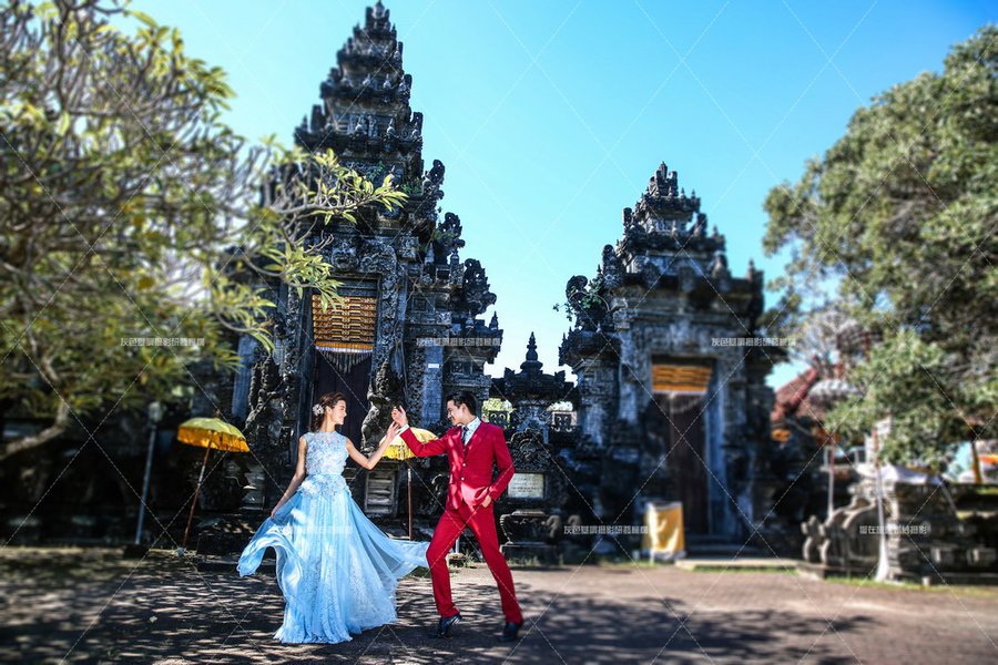 灰色基调境内境外,外景旅游婚纱代拍,巴厘岛,普