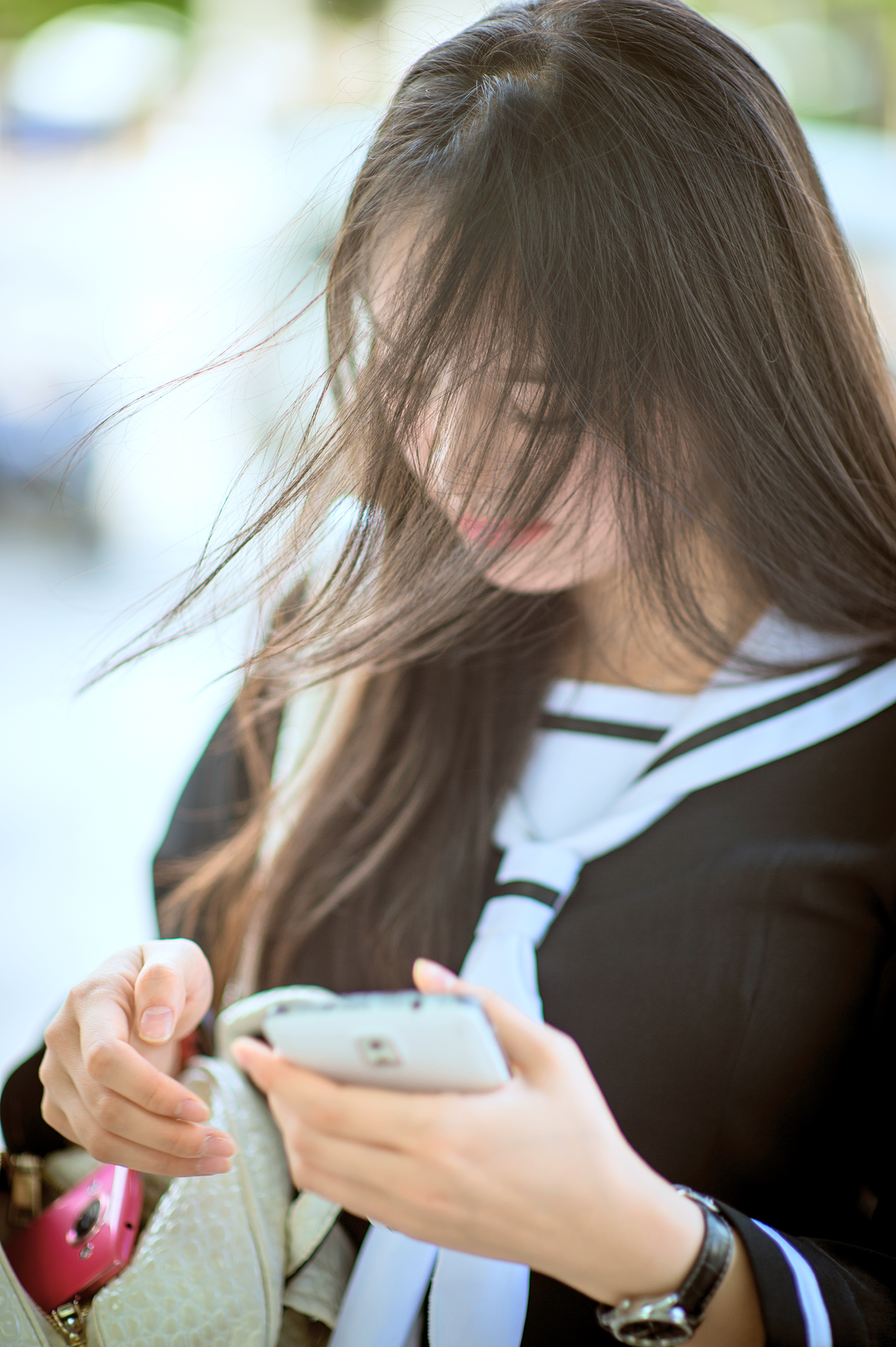 清新动人的校园小美女