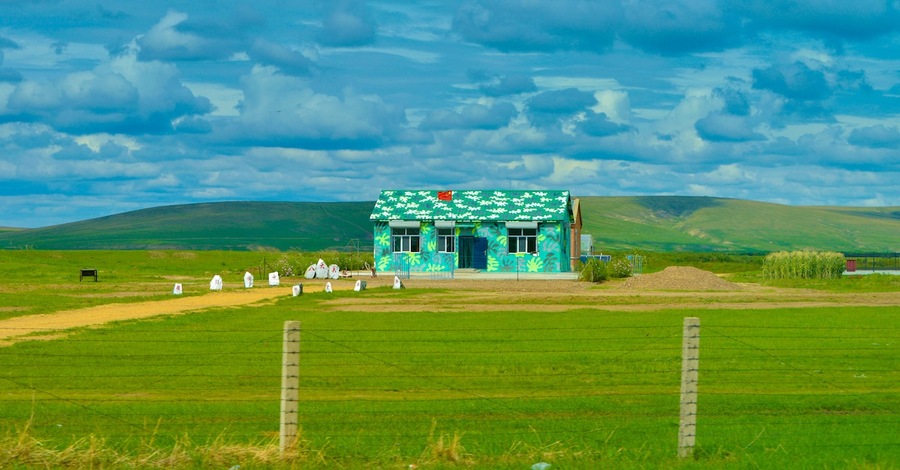 【中俄边境线上的景色摄影图片】呼伦贝尔草原