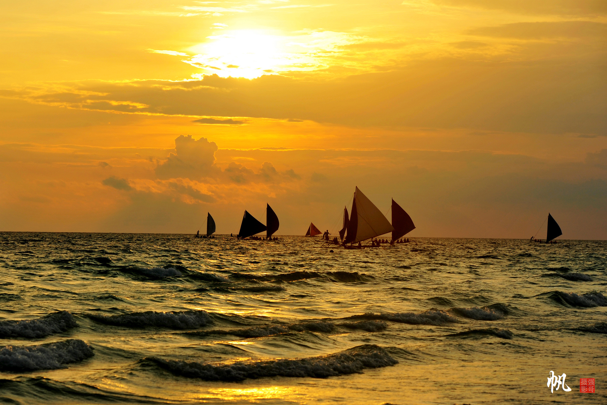 菲律宾长滩岛日落风帆|摄影|风光摄影|春种桃 - 原创作品 - 站酷 (ZCOOL)