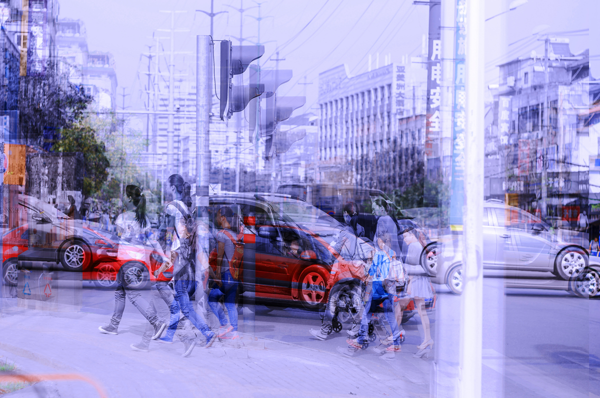 【重影:当城市进入振动模式摄影图片】荆州生活摄影