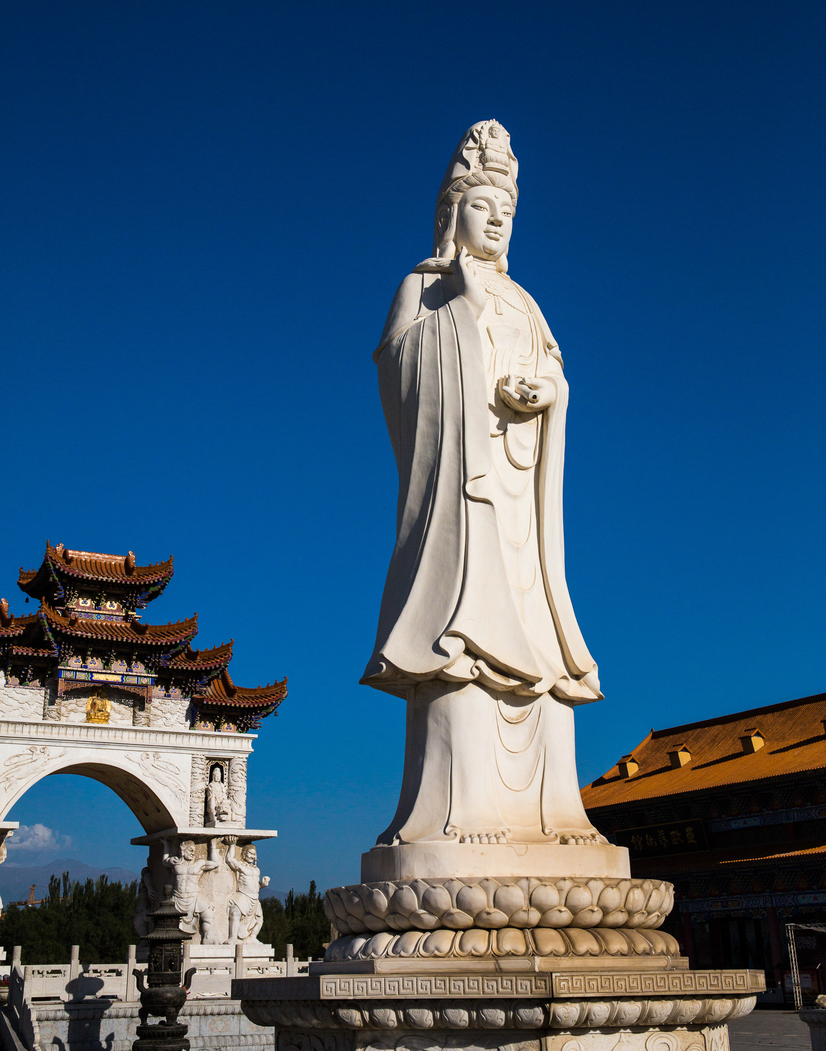 【红光山大佛寺(一)摄影图片】乌鲁木齐风光摄影_老树