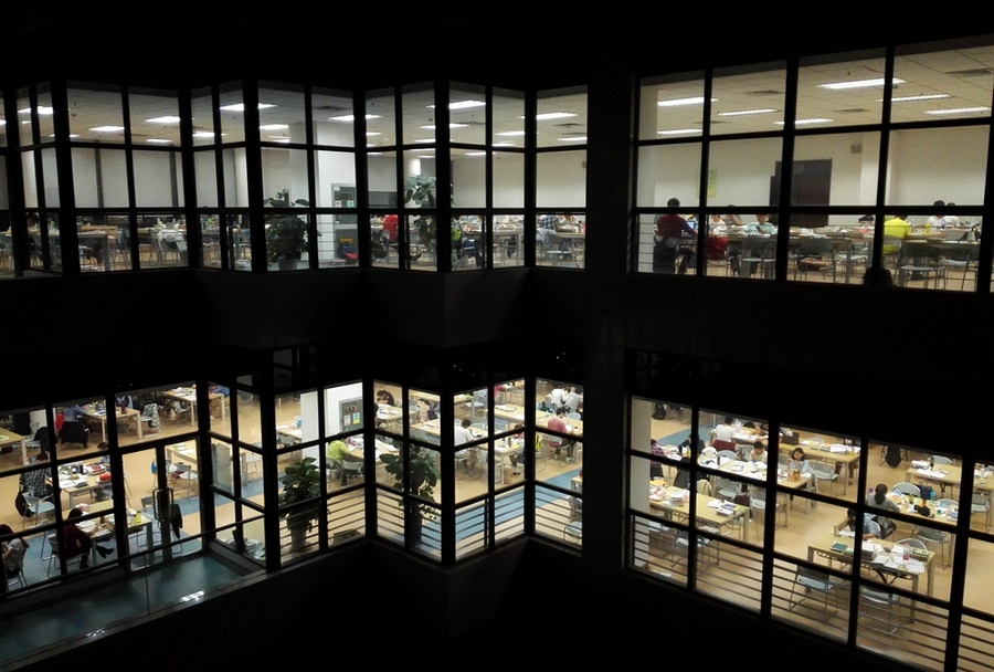 【【行摄校园】 中国矿业大学图书馆自习室摄