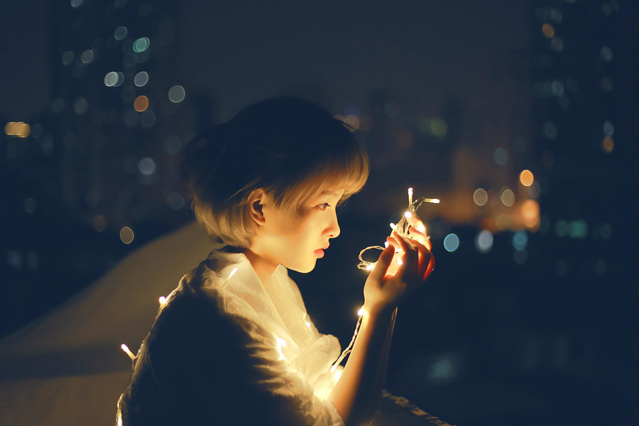 天台夜拍