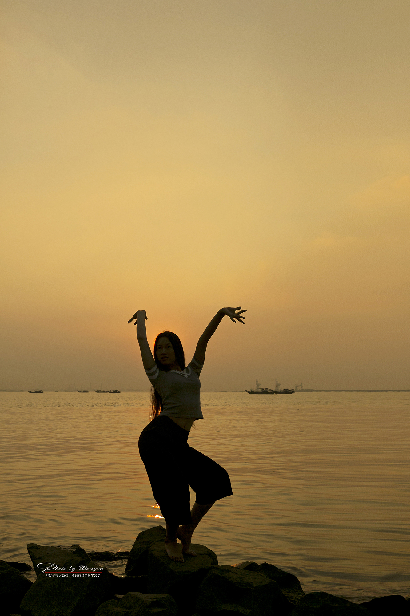 渔舟唱今晚 海女舞夕阳