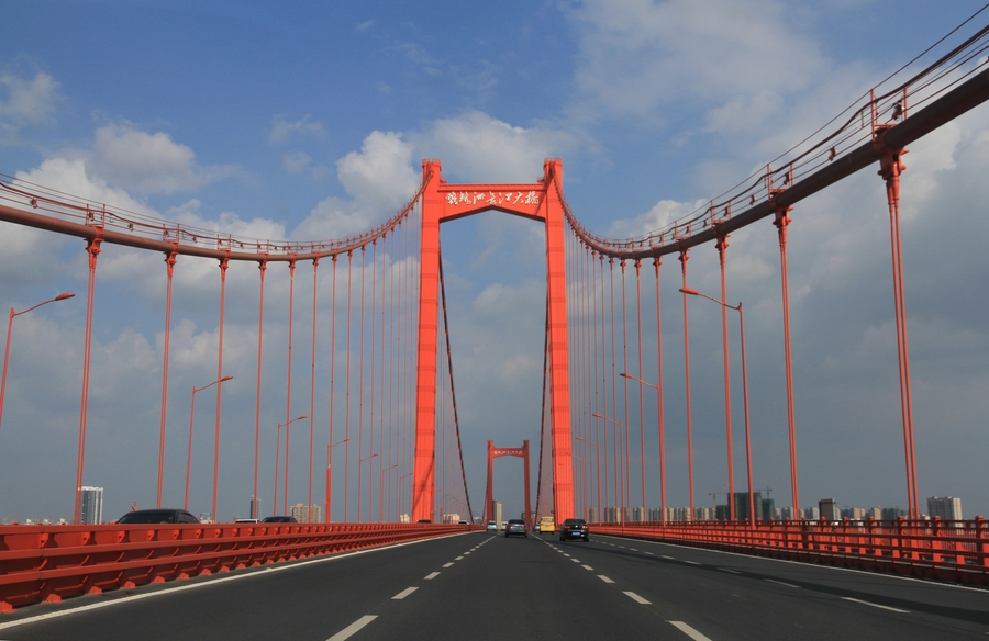 【武汉鹦鹉洲大桥摄影图片】风光旅游摄影