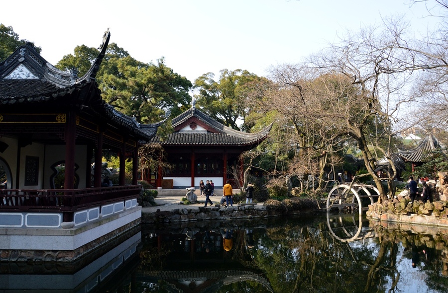 (纪实实拍组图)上海嘉定南翔古漪园2016年梅花展