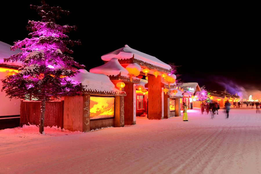 【雪乡夜景摄影图片】牡丹江双峰林场国内摄影