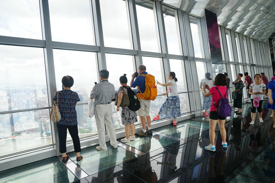 【上海环球金融中心俯视上海摄影图片】风光摄