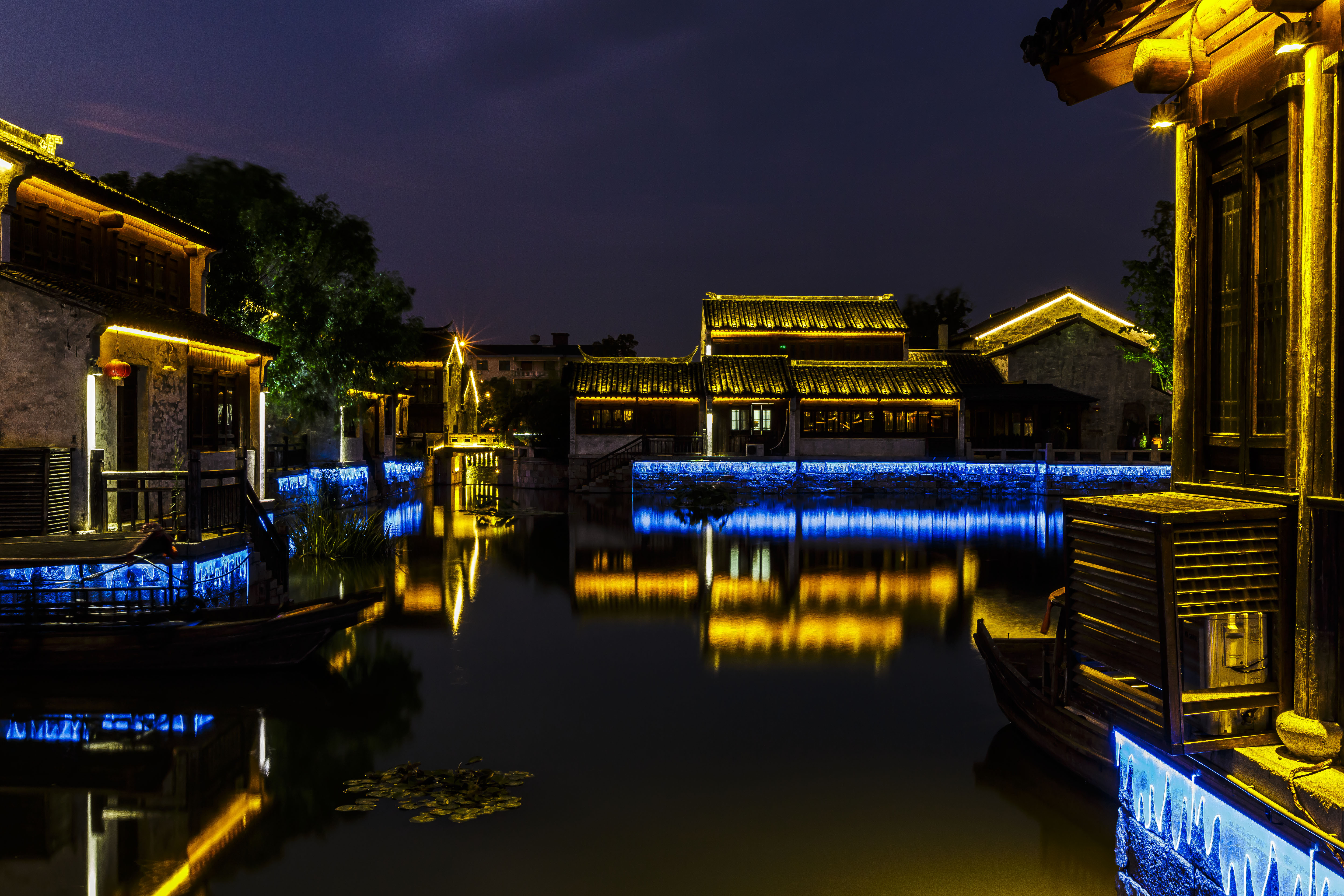无锡荡口古镇夜色