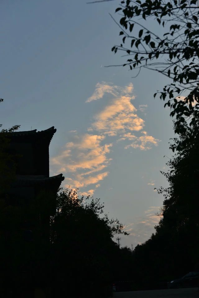 乡村晚霞
