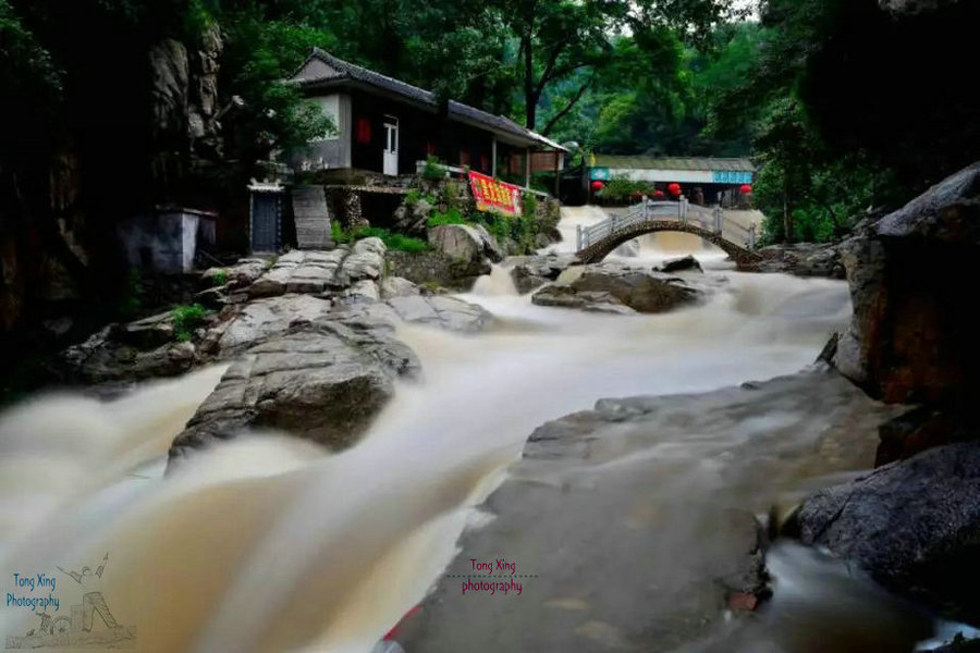 淄博市博山区王母池风景区的景色