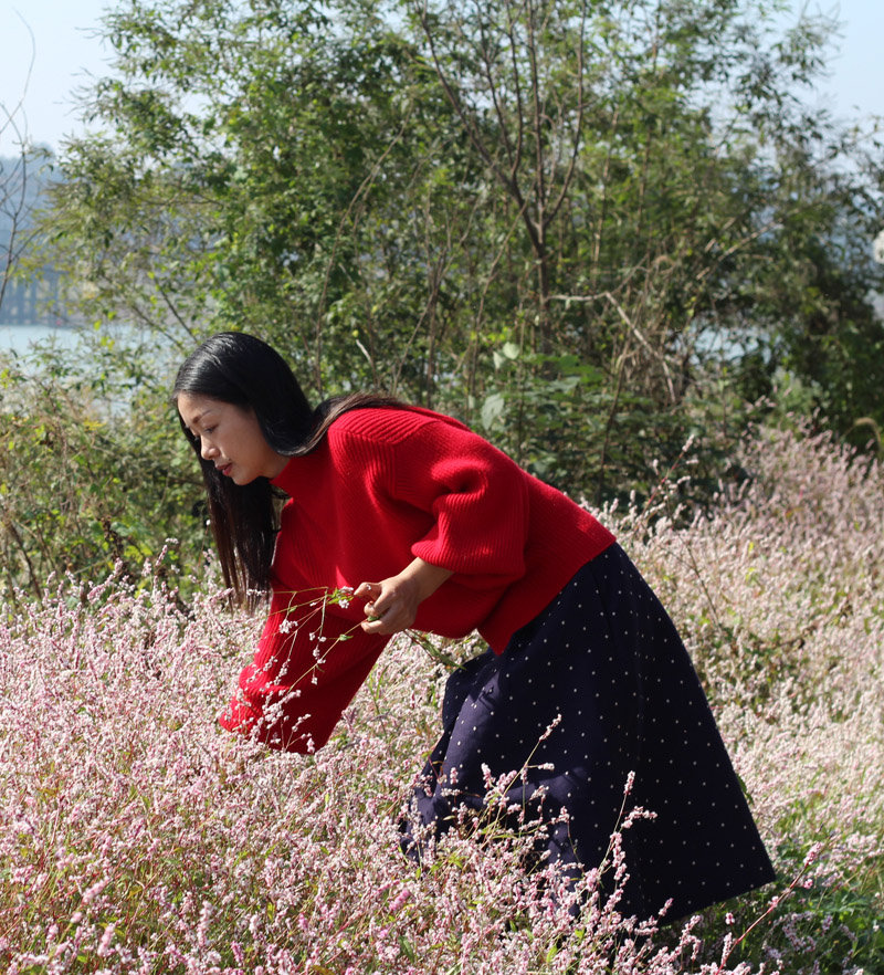 资江,美女,鲜花