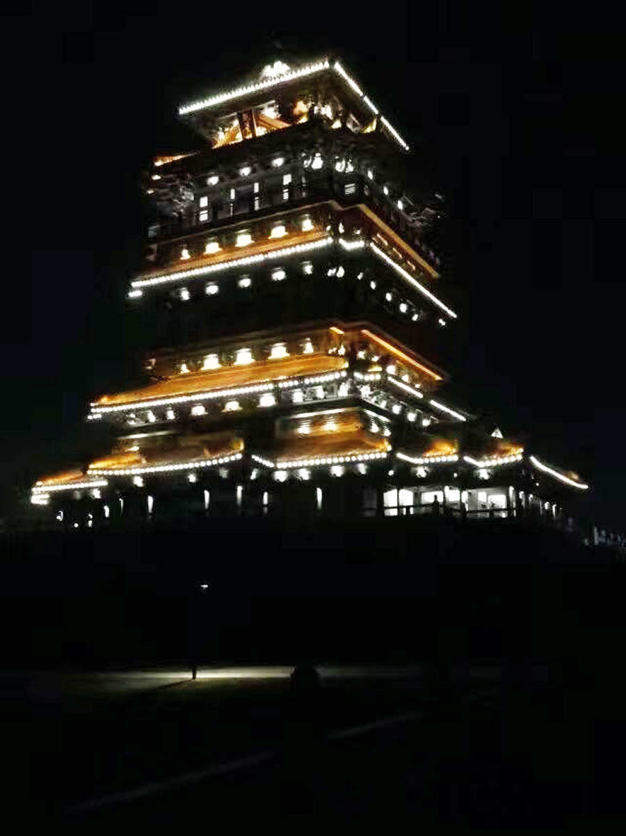 宿迁项王故里景点魁星楼夜景(三期)