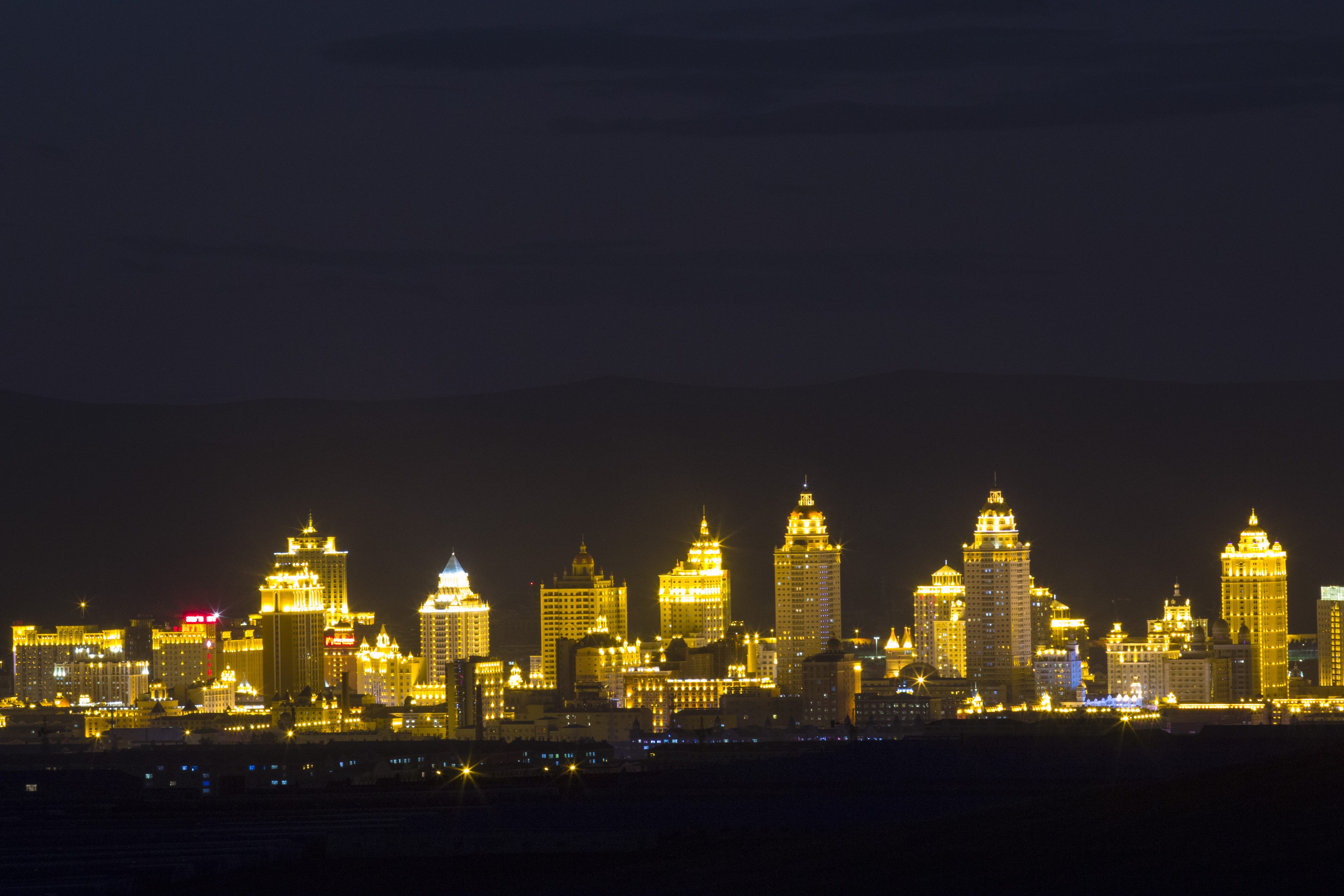 满洲里夜景