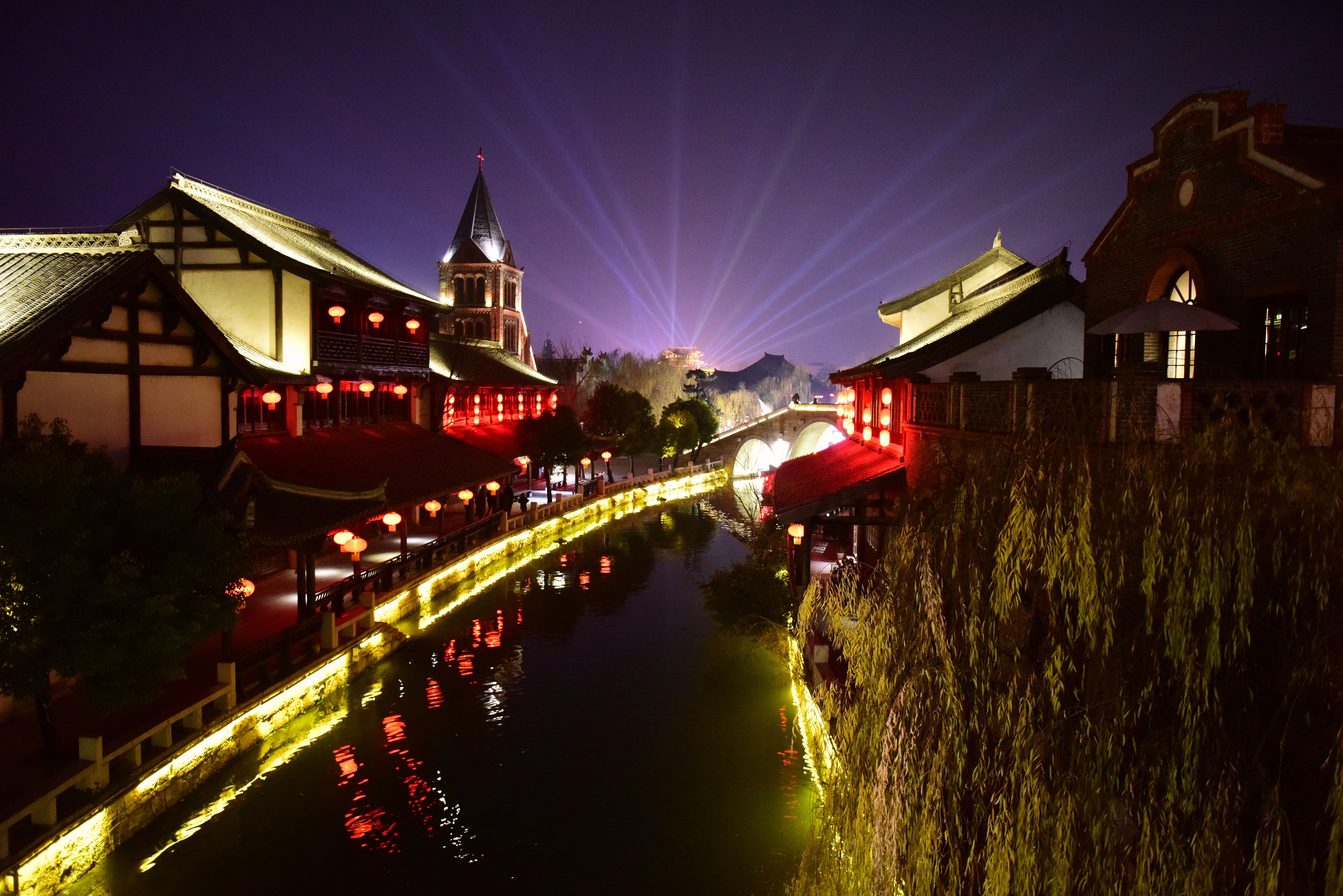 台儿庄夜景