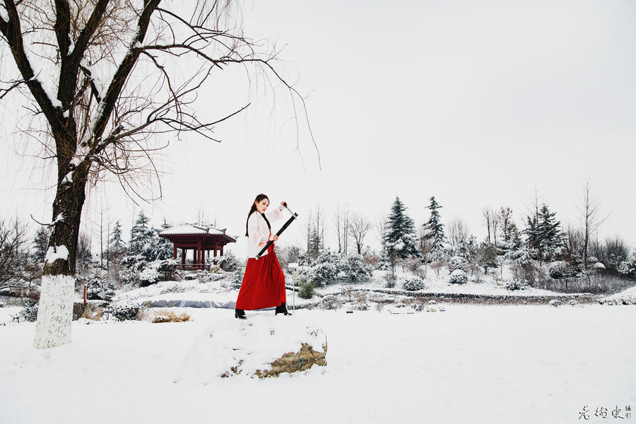 雪古装人像一