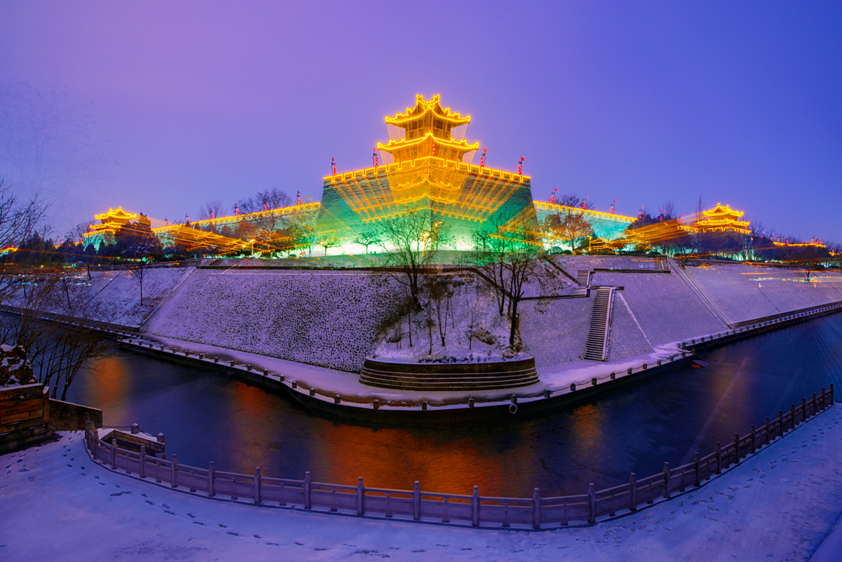 长安雪景