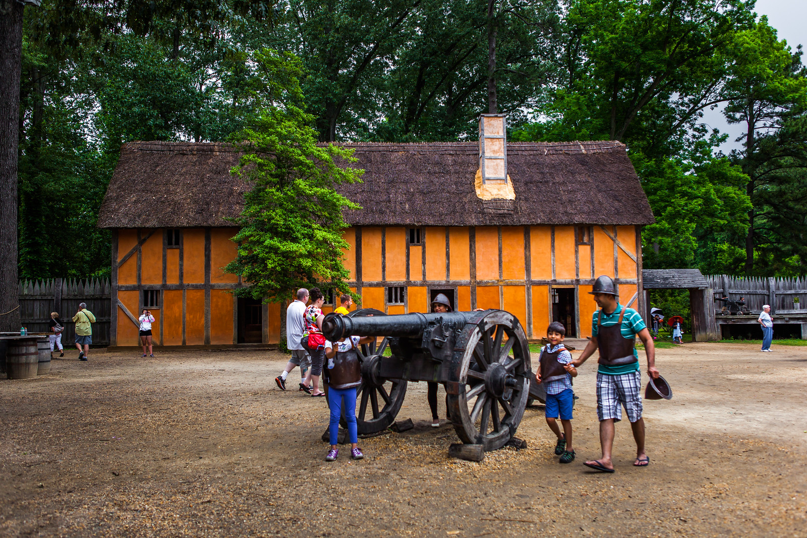 詹姆斯敦殖民地公园，讲17世纪的故事