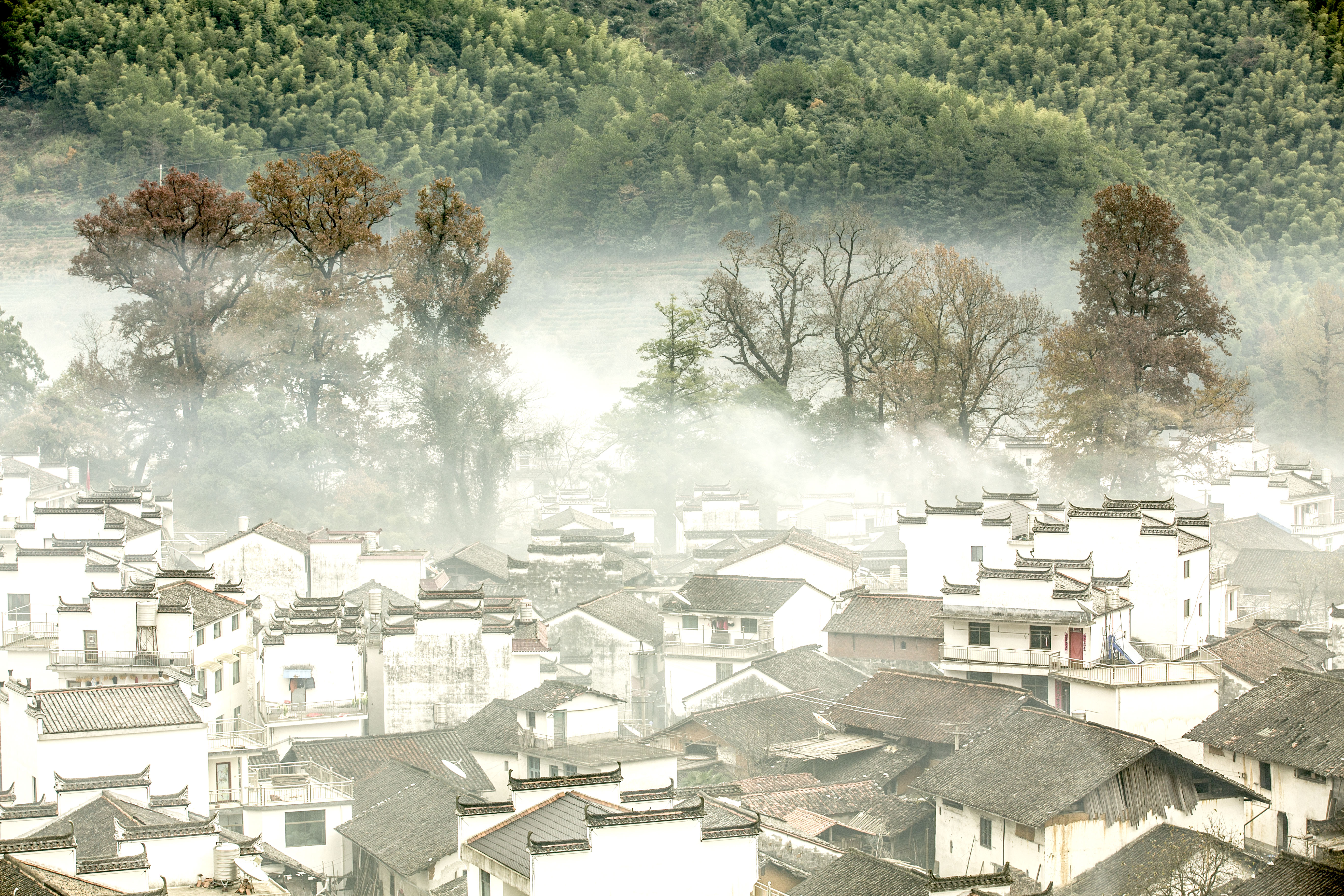 婺源石城村晨雾