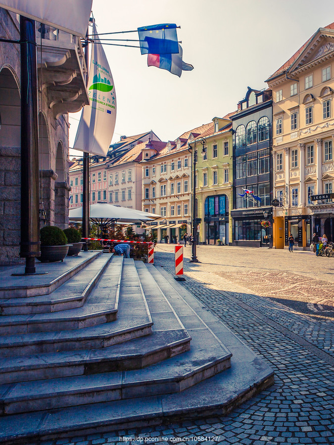 斯洛文尼亚首都卢布尔雅那(Ljubljana)，小街文化