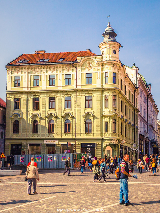 斯洛文尼亚首都卢布尔雅那(Ljubljana)，小街文化