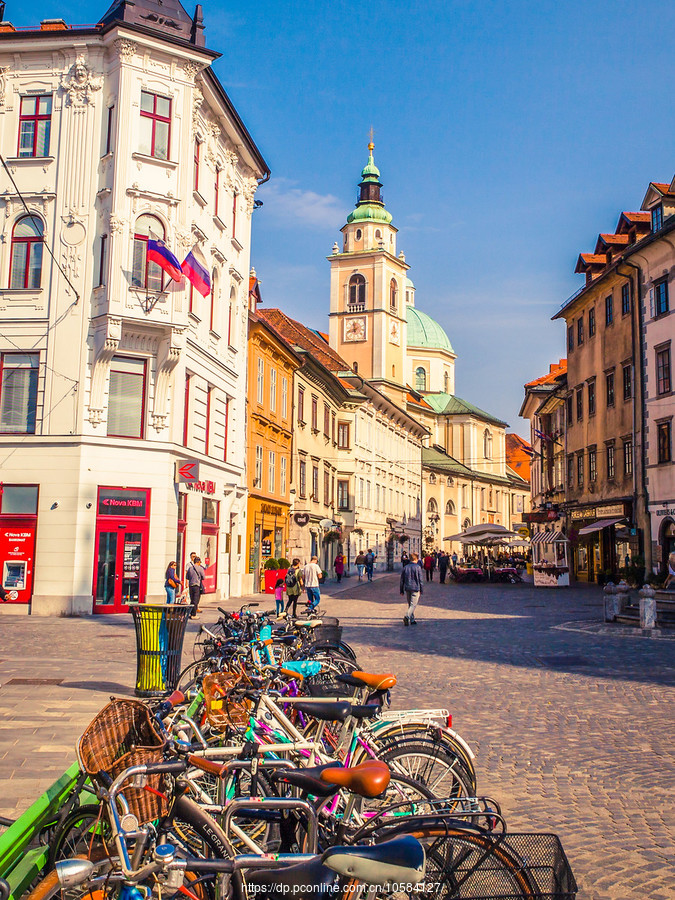 斯洛文尼亚首都卢布尔雅那(Ljubljana)，小街文化