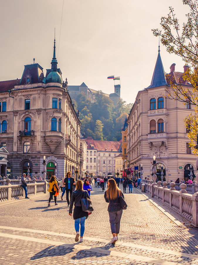 斯洛文尼亚首都卢布尔雅那(Ljubljana)，小街文化