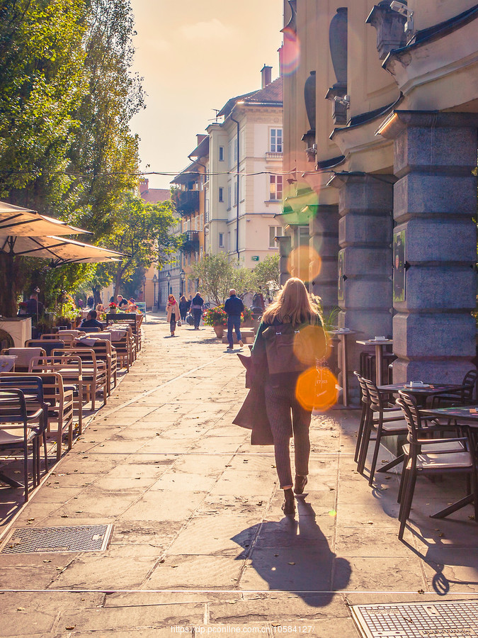 斯洛文尼亚首都卢布尔雅那(Ljubljana)，小街文化