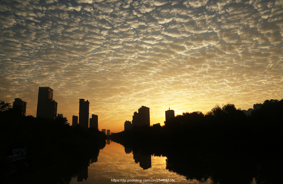 湖映朝晖泛锦光