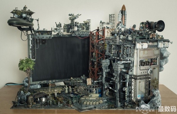 看看日本设计师的逆天PC机箱v机箱模型控机械简洁版海报设计图片