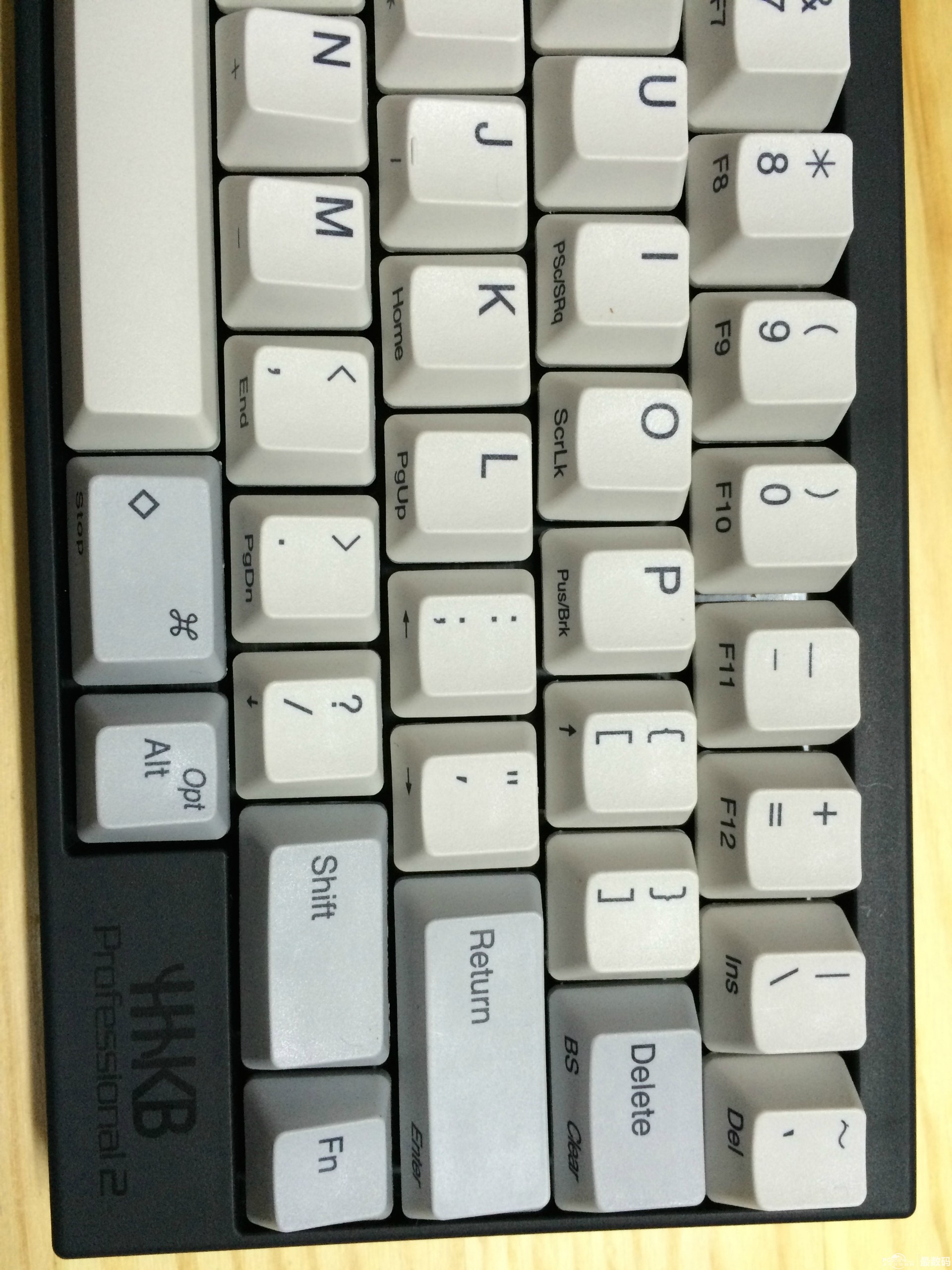 HHKB Pro2 黑色静电容键盘,带白色原装键帽一