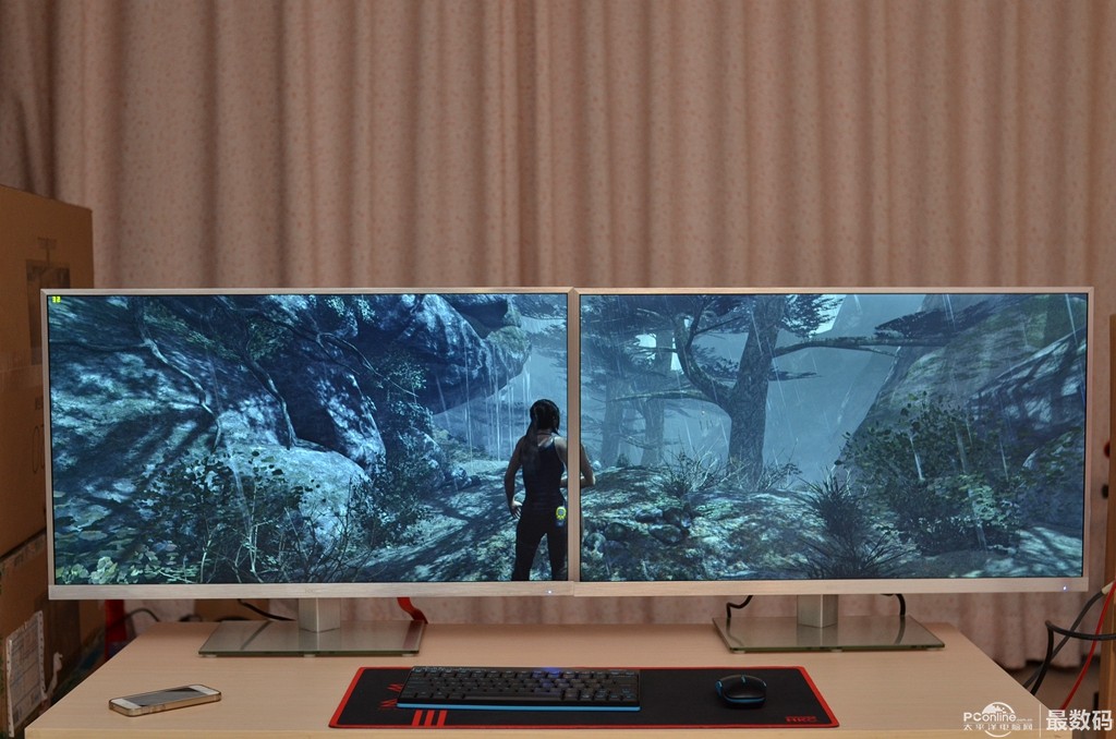 gtx980ti助阵hkcq320组双屏4k玩爽游戏