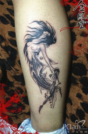 字母纹身图案 美人鱼纹身图 天使刺青图 玫瑰花