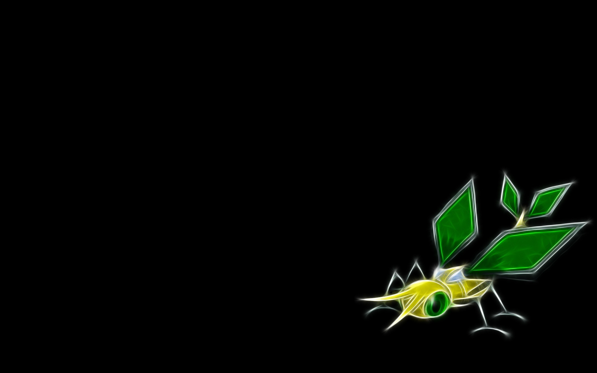 宠物小精灵全角色黑色宽屏壁纸1920x1200