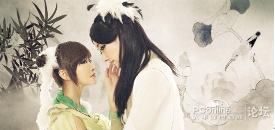 cosplay游戏诛仙里的碧瑶和雪琪.还以为是拉拉呢,还以为,,, 高清图片