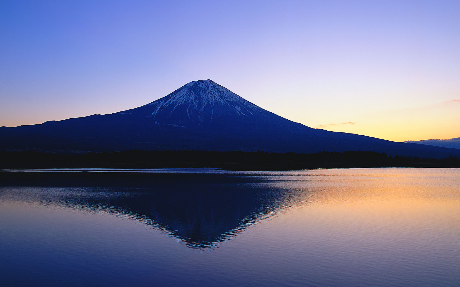 唯美富士山高清风景桌