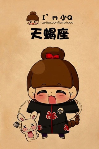 【小Q可爱12星座iPhone壁纸】高清手机壁纸壁