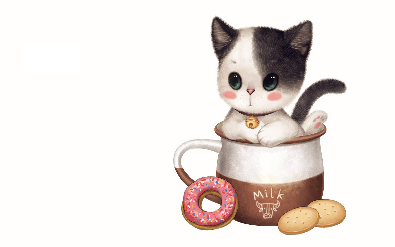 可爱杯中小猫桌面高清壁纸_桌面壁纸论坛_太平洋电脑